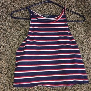 Red white and blue crop top